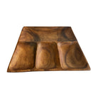 Acacia Wood w/4 Compartment Square Tray