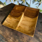 Acacia Wood w/4 Compartment Square Tray