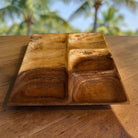 Acacia Wood w/4 Compartment Square Tray