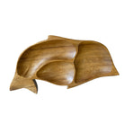 Acacia Wood Dolphin Tray w/ 3 Compartments