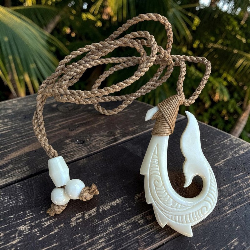 Hawaiian Fish Hook with Whales Tail