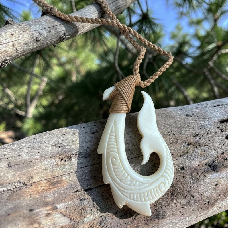 Hawaiian Fish Hook with Whales Tail