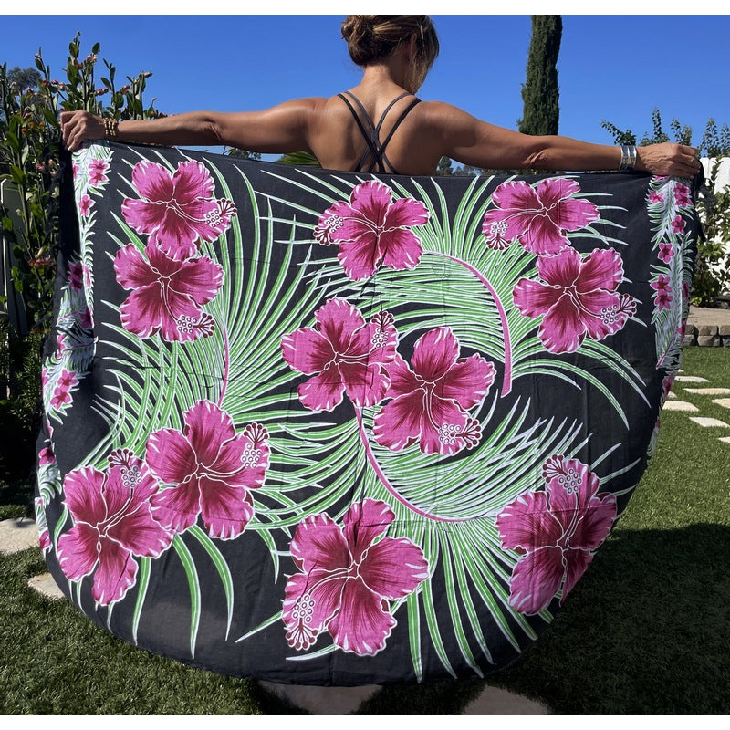 Pink Kalo (Taro) Hawaiian Print Pareo Sarong Beach Cover Up – Rare Breed  Apparel Maui & HoneyXO Shop