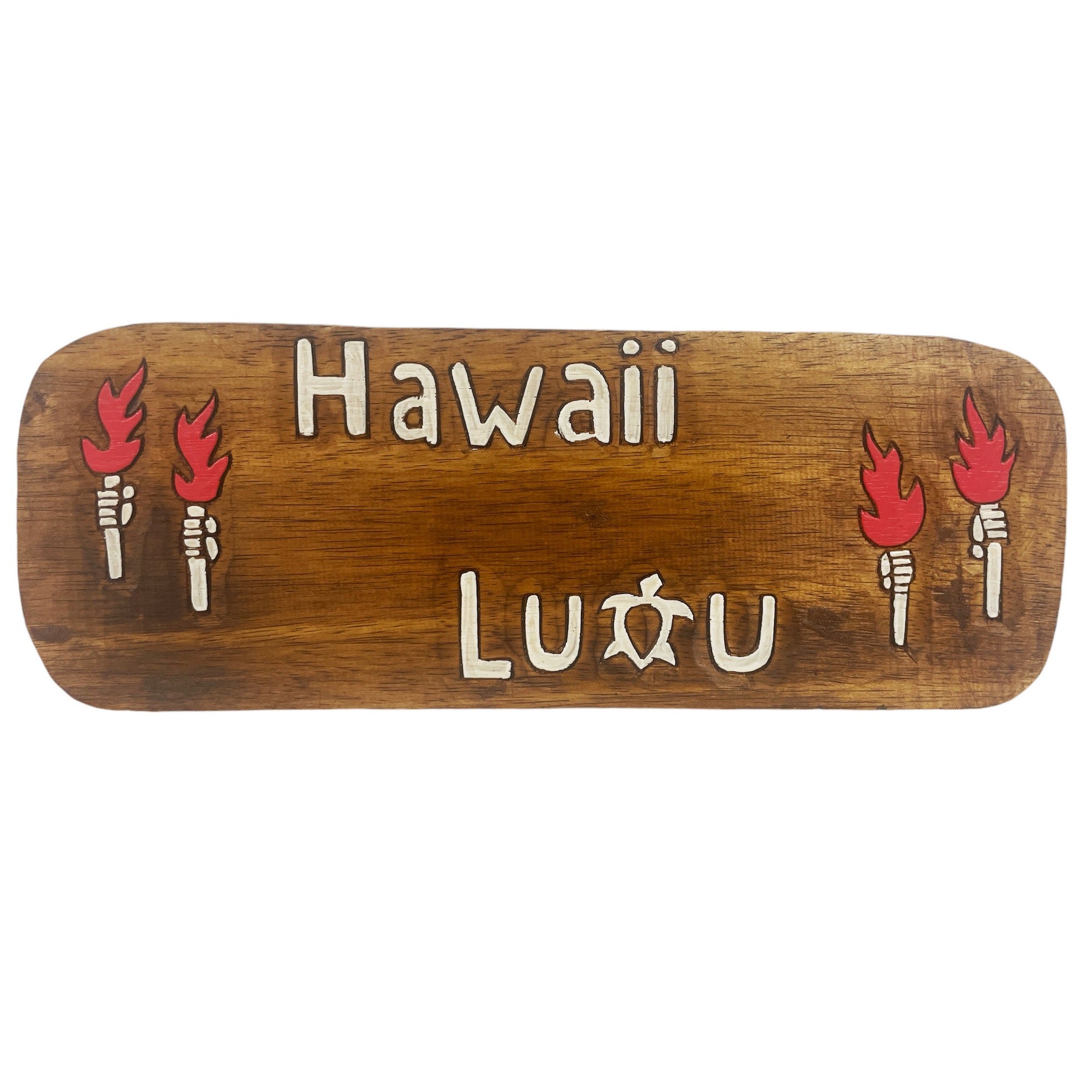 Hawaii Luau w/ Honu | Tropical Wooden Sign