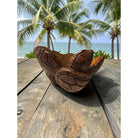 Handcrafted Honu Wooden Bowl 8"