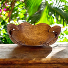 Double Honu Wooden Bowl 16" (Stained)