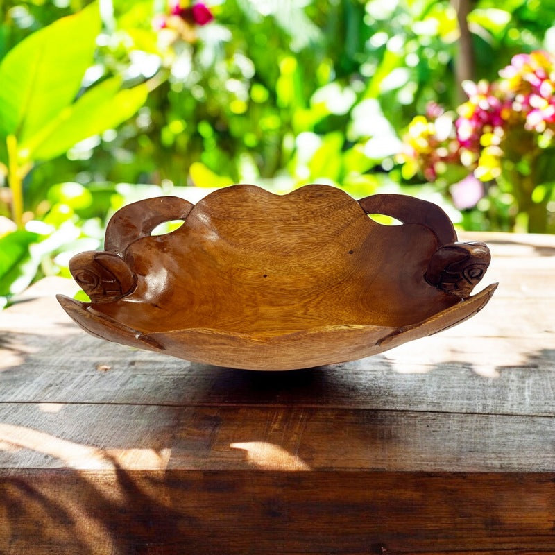 Double Honu Wooden Bowl 16