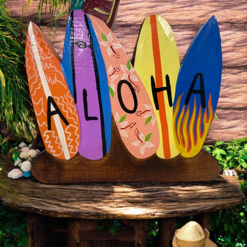 Aloha Sign with Surfboards | Hawaiian Signs