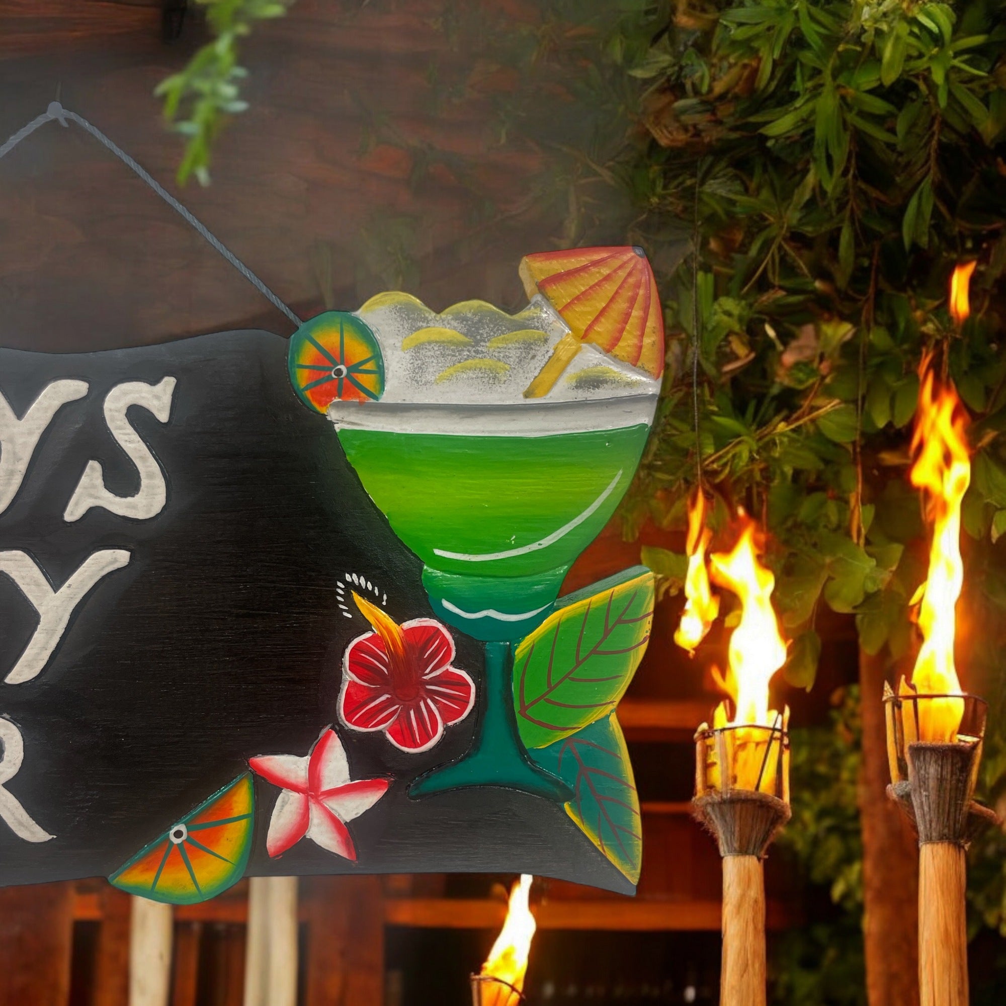 always happy hour☀️ Always Happy Hour | Tiki Bar Sign