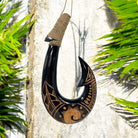 Hawaiian Black Fish Hook w/ Engravings | Hawaiian Home 12"