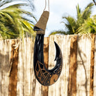 Hawaiian Black Fish Hook w/ Engravings | Hawaiian Home 12"