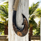 Hawaiian Black Fish Hook w/ Engravings | Hawaiian Home 12"