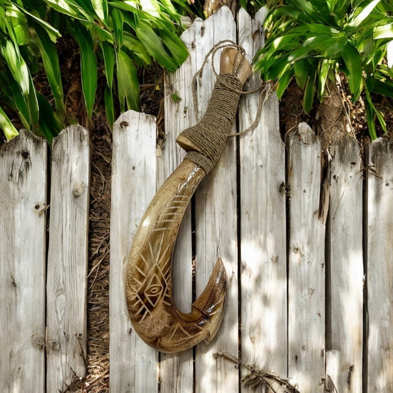 Hawaiian Fish Hook w/ Engravings | Hawaiian Home 12