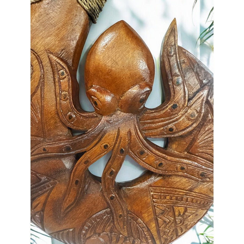 Hawaiian Fish Hook w/ Octopus - Unique Wall Décor – Makana Hut