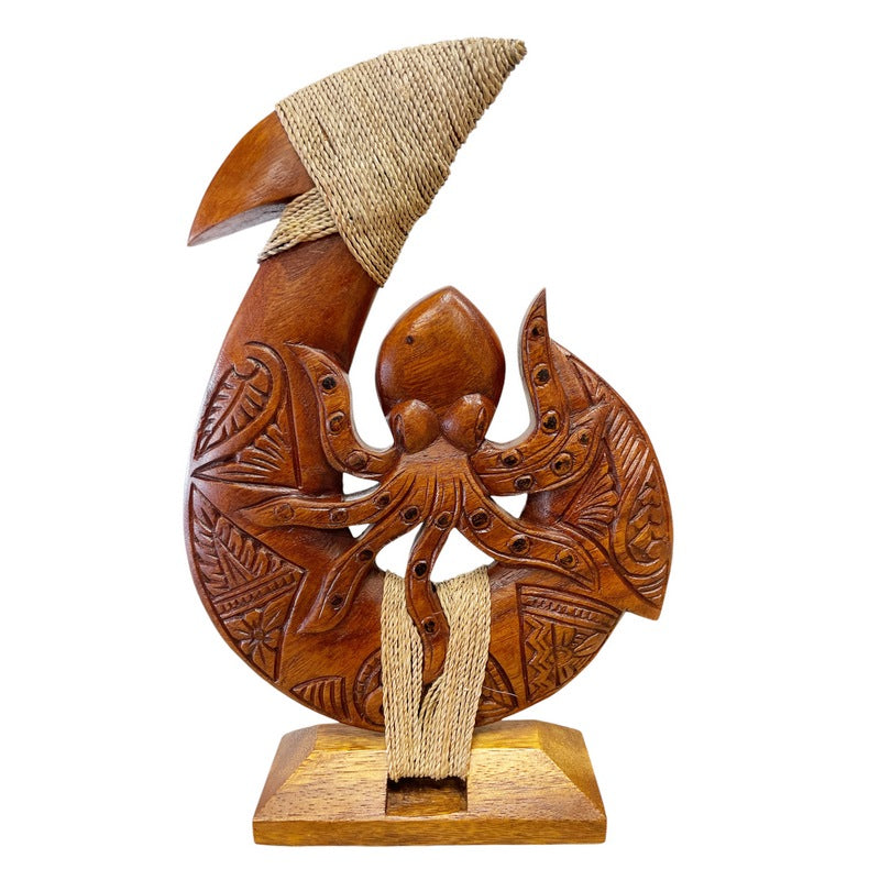 Hawaiian Fish Hook w/ Octopus on Stand