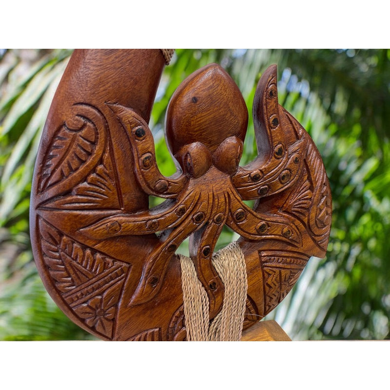 Hawaiian Fish Hook w/ Octopus on Stand