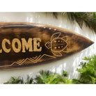 Welcome Surfboard Sign w/ Turtles 20"