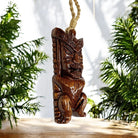 Koa Wood Tiki Pendant Necklace