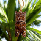 Koa Wood Tiki Pendant Necklace