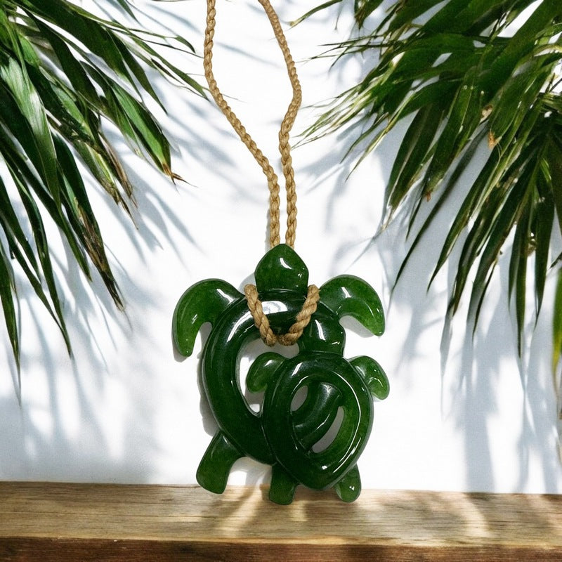 Jade Sea Turtle Ohana | Hawaiian Necklace