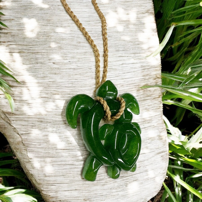 Jade Sea Turtle Ohana | Hawaiian Necklace