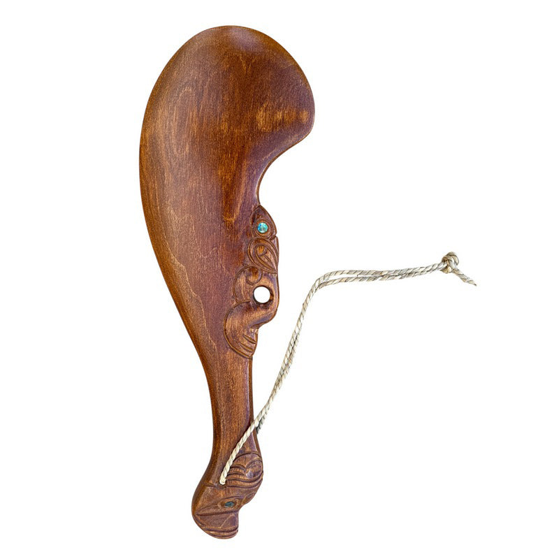 maori tribe warrior wood necklace