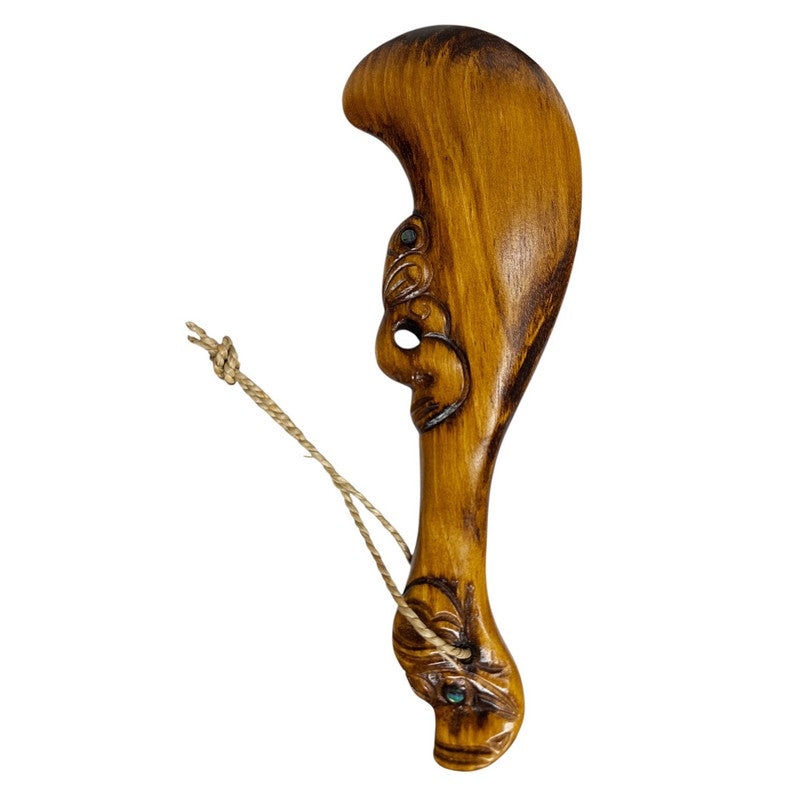 Traditional Carved Wooden Wahaika  | Māori Warrior