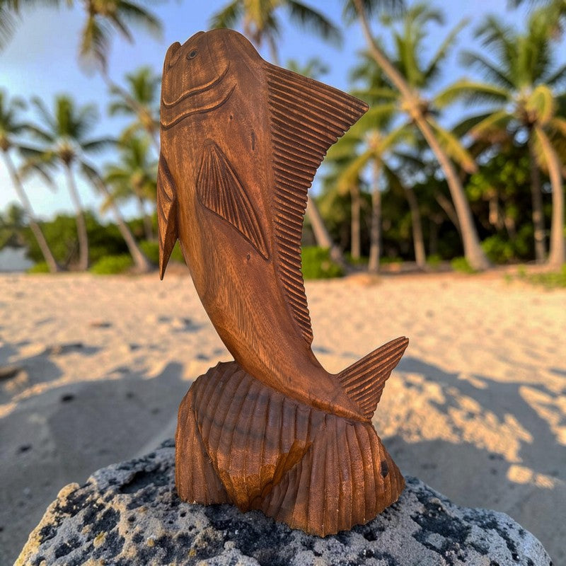Standing Mahi Mahi |  Sea Life Carving 16"