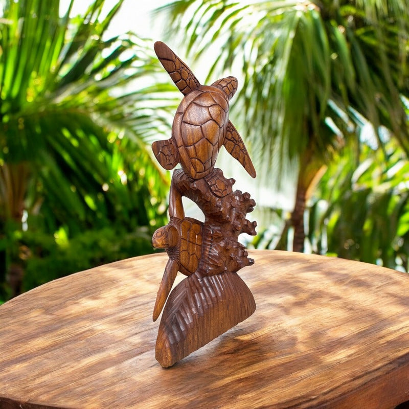 Standing Hawaiian Sea Turtle 20 " | Ocean Life Carving