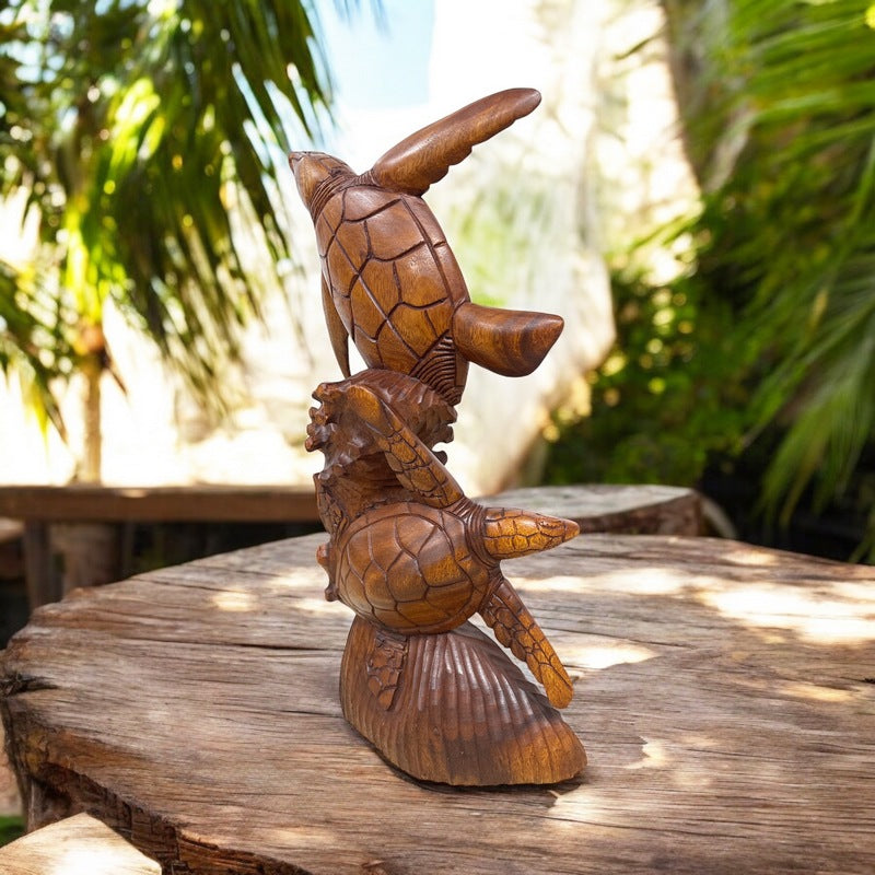 Standing Hawaiian Sea Turtle 20 " | Ocean Life Carving