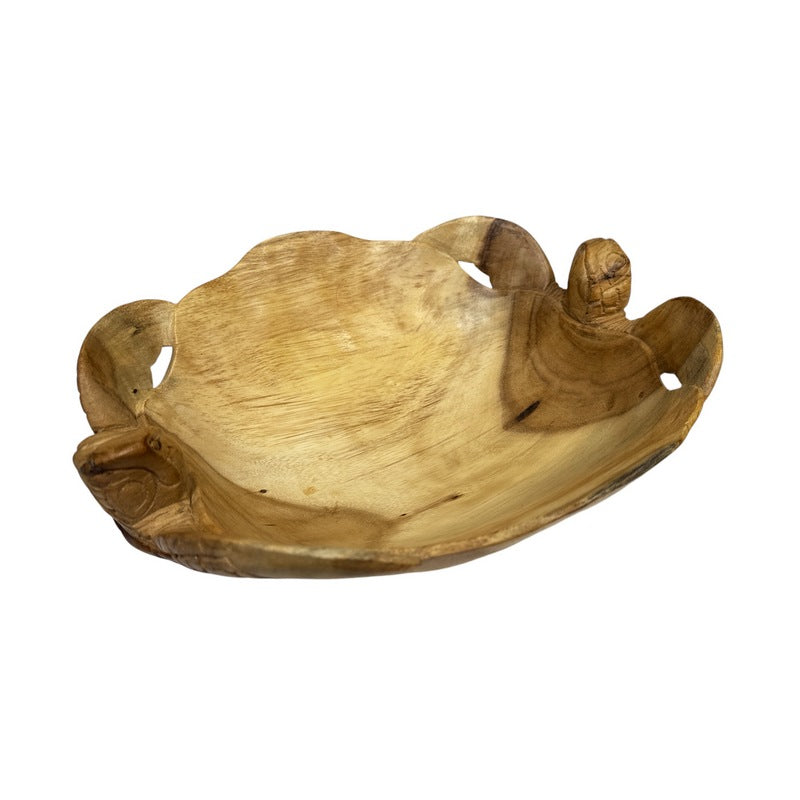 Double Honu Wooden Bowl 16"