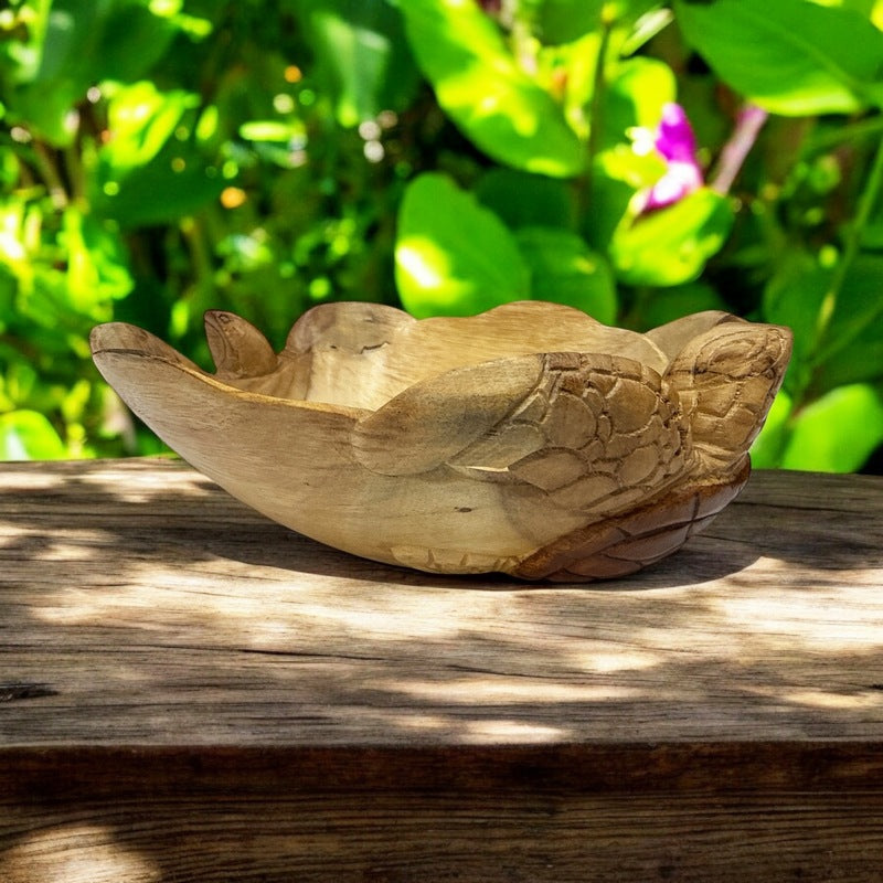 Double Honu Wooden Bowl 16"