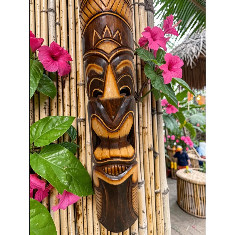 Polynesian Kahuna Hand-Carved Mask
