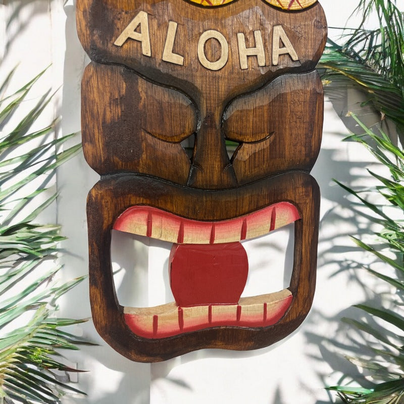 Aloha Sign with Tiki and Pineapples 16