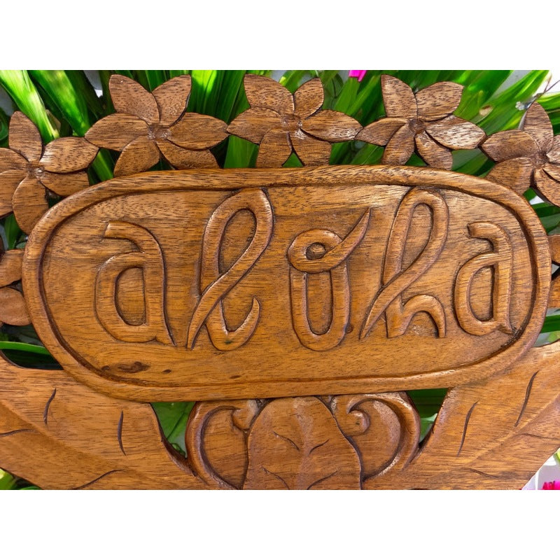 Aloha Sign with Plumeria Flowers | Hawaiian Home