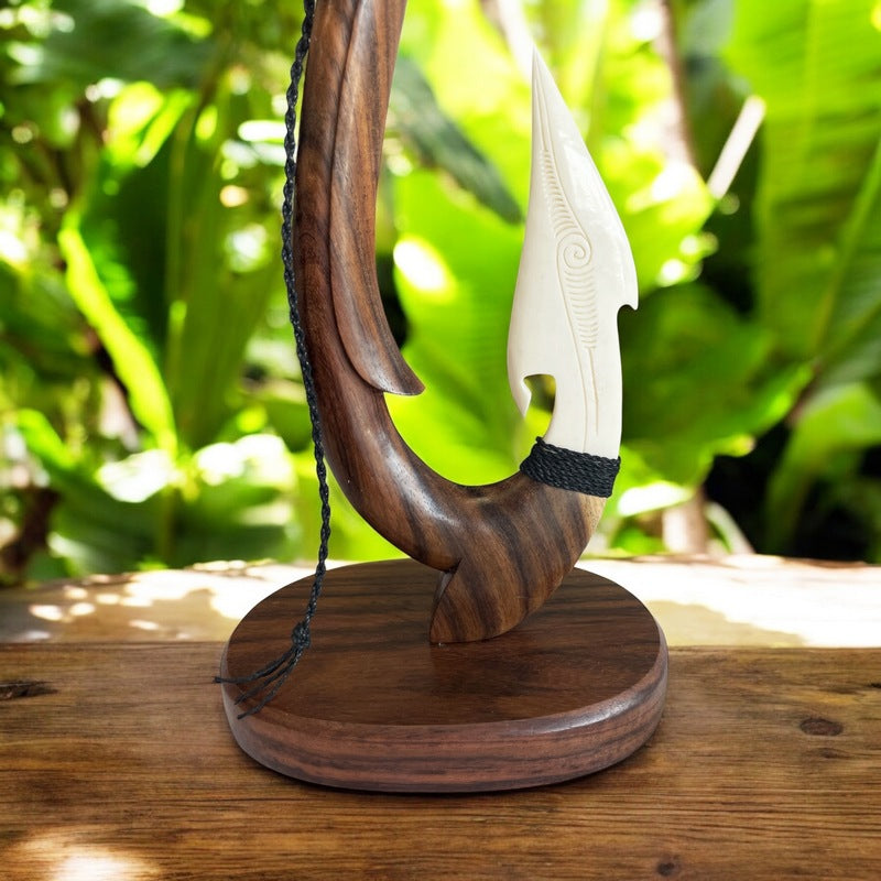 Polynesian Fish Hook w/ Engravings | Hawaiian Home