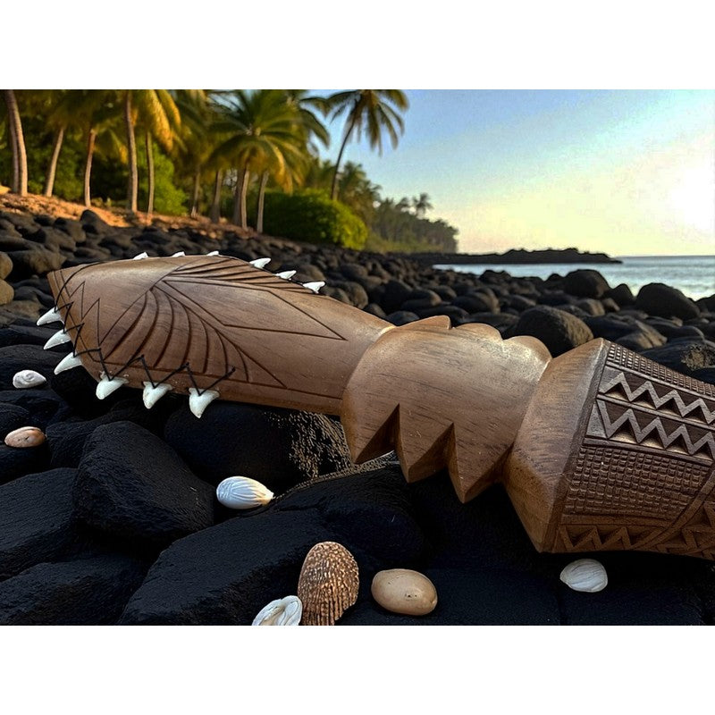 Hawaiian Leiomano Spear Club | Handcrafted Polynesian Art – Makana Hut