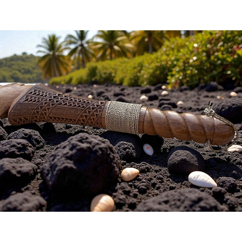 Hawaiian Leiomano Spear Club | Handcrafted Polynesian Art – Makana Hut