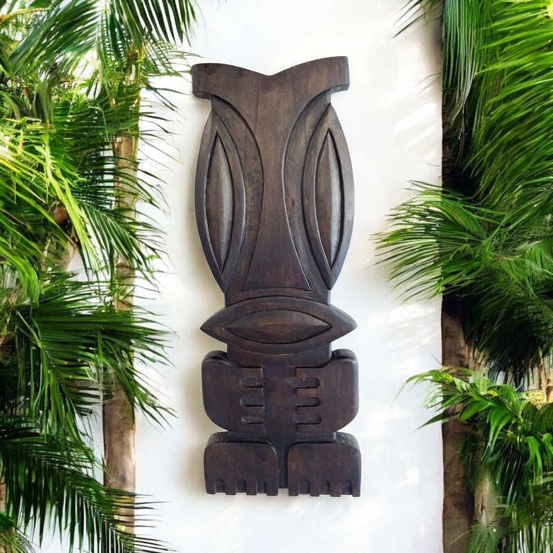 Vintage Hawaiian Tiki Wall Plaque – Makana Hut