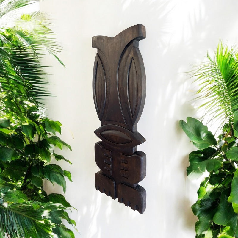 Vintage Hawaiian Tiki Wall Plaque – Makana Hut