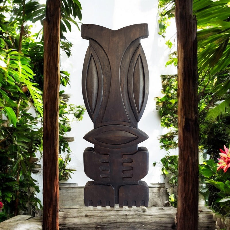 Vintage Hawaiian Tiki Wall Plaque – Makana Hut