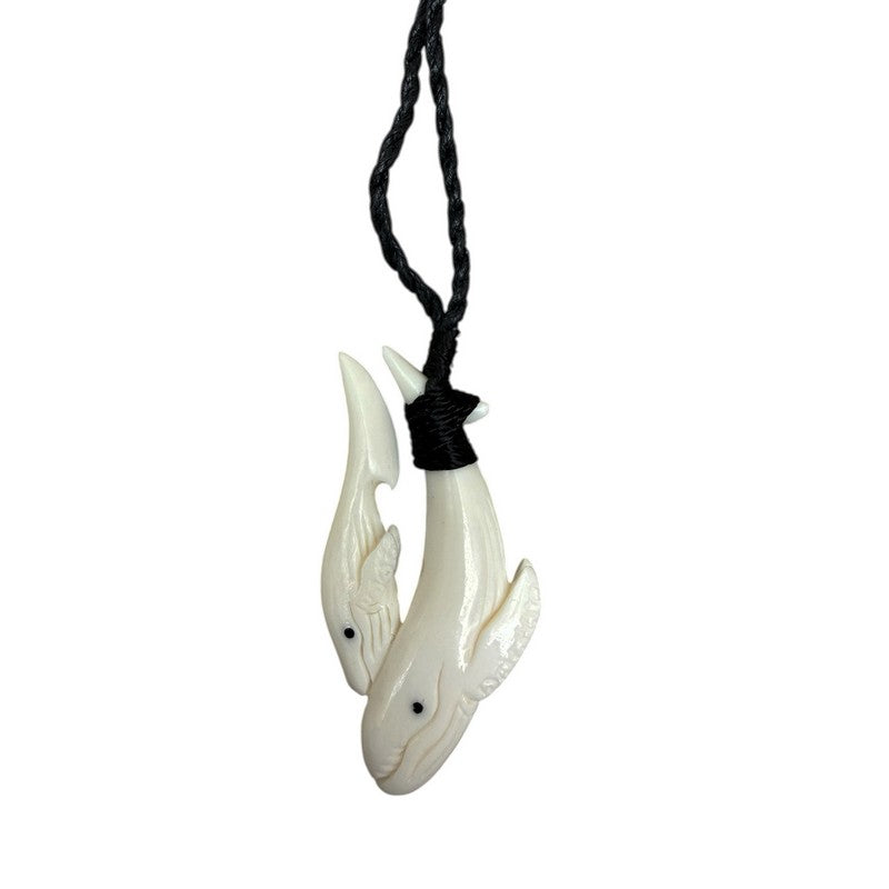 Whale Ohana Necklace – Hand-Carved Ocean Family Jewelry