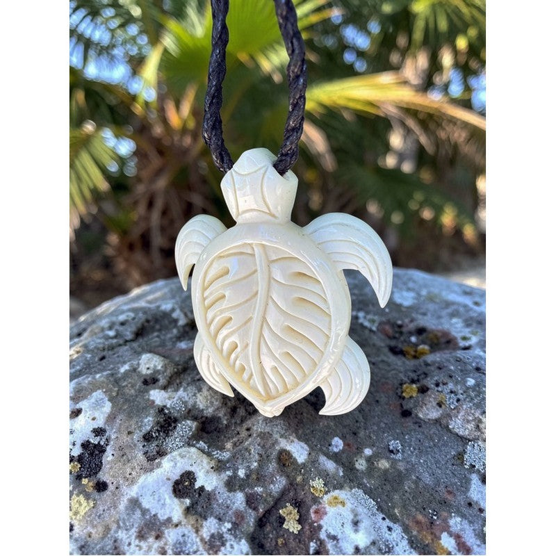 Sea Turtle (Honu) Bone Necklace