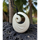 Wave Engraved Bone Necklace