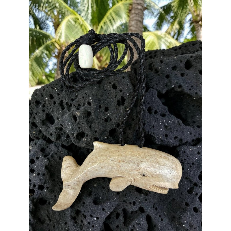 Hand-Carved Whale Bone Necklace