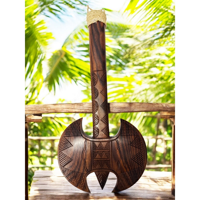 Polynesian Double Axe Club | Museum Replica – Makana Hut