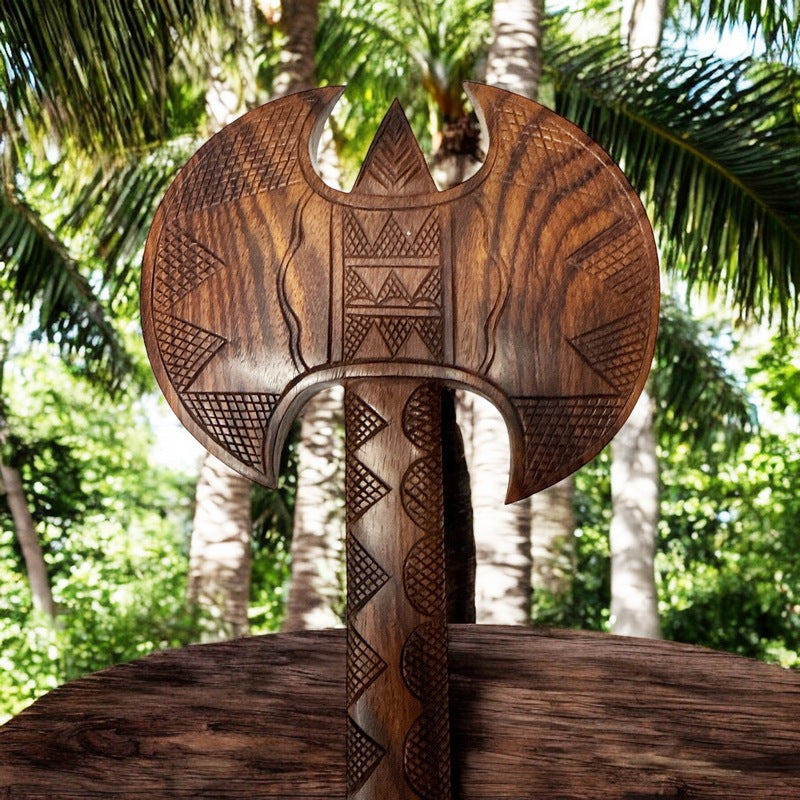 Polynesian Double Axe Club | Museum Replica – Makana Hut