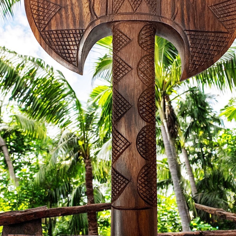 Polynesian Double Axe Club | Museum Replica – Makana Hut