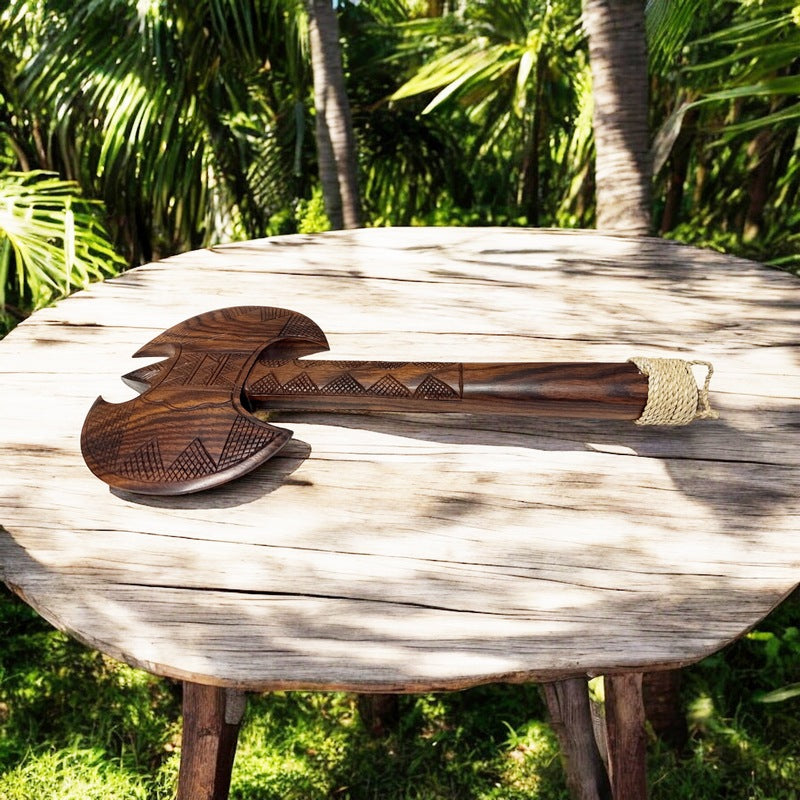Polynesian Double Axe Club | Museum Replica – Makana Hut