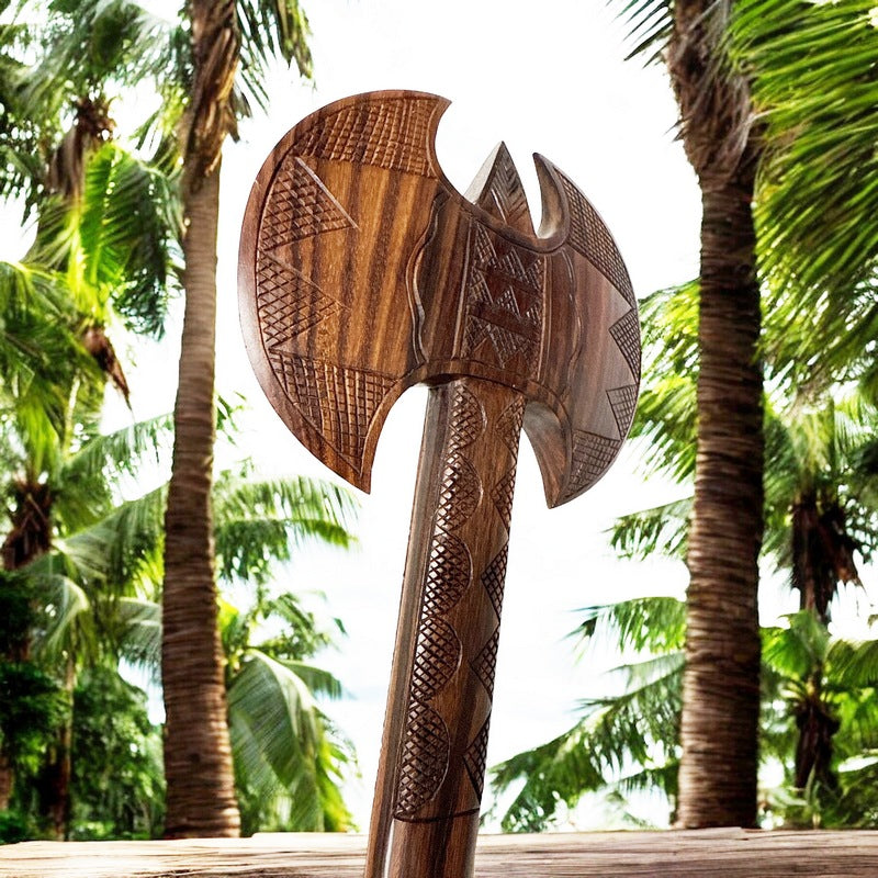 Polynesian Double Axe Club | Museum Replica – Makana Hut